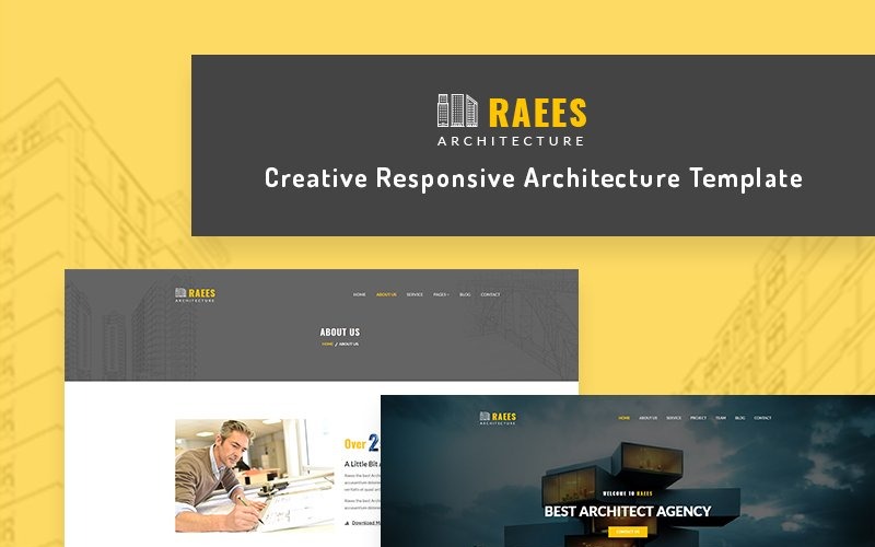 Raees - Šablona webových stránek Responzivní architektura / Architekt