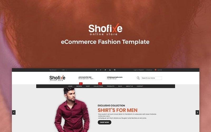 Shofixe - Modello di sito Web di moda e-commerce