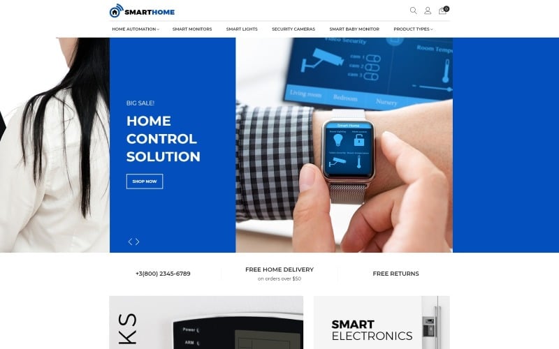 SmartHome - Thème AMP Home Electronics Magento