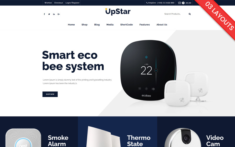 upstar универсальный магазин woocommerce тема