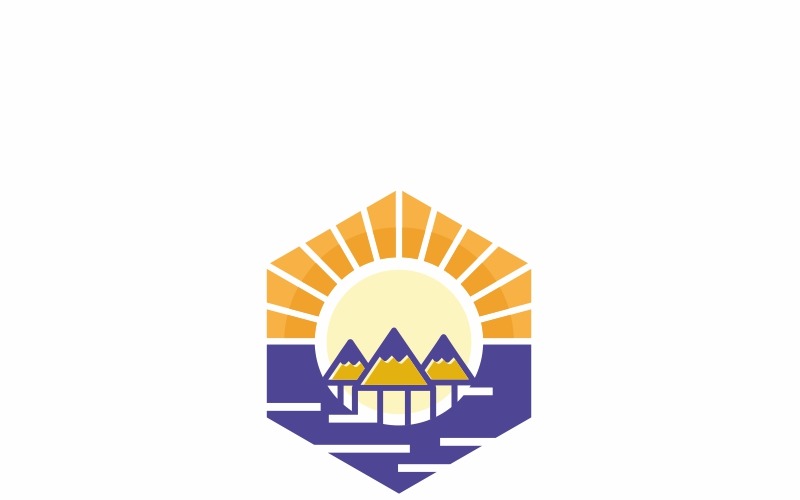 Berge Logo-Vorlage erstellen