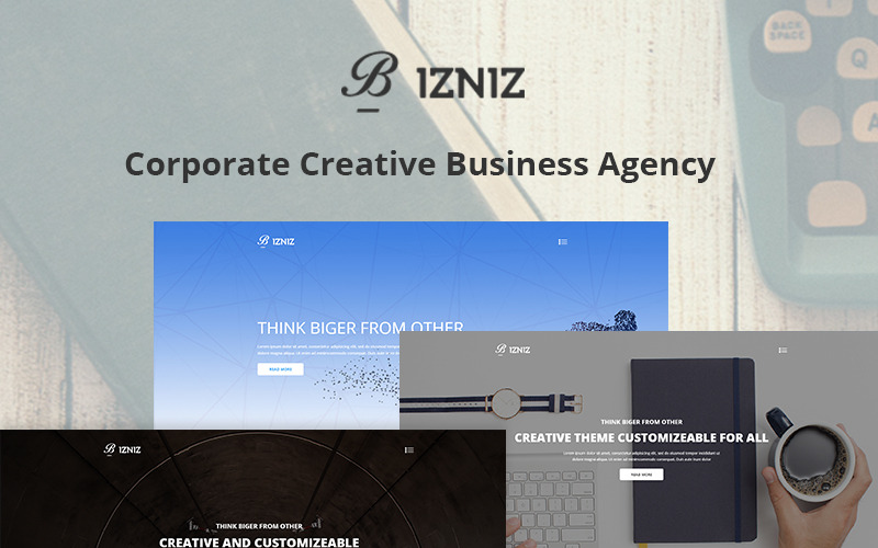 Bizniz - Website-sjabloon voor creatief bureau