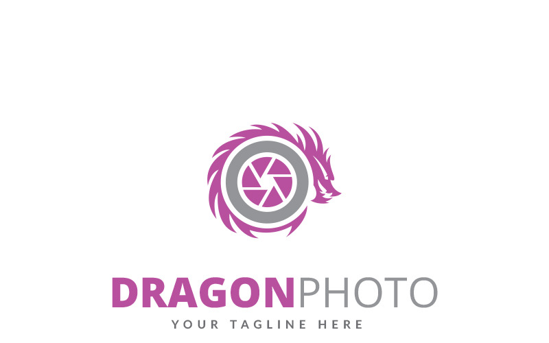 Download Шаблон логотипа "Dragon Photo Logo Template" / Dragon Photo Logo Template - Шаблон логотипа на тему графика ancient asian black brand branding business crest dragon boat photo dragons ferocious fire firm flame games group heraldic history identity
