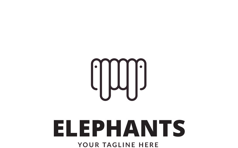 Elephants Logo Template