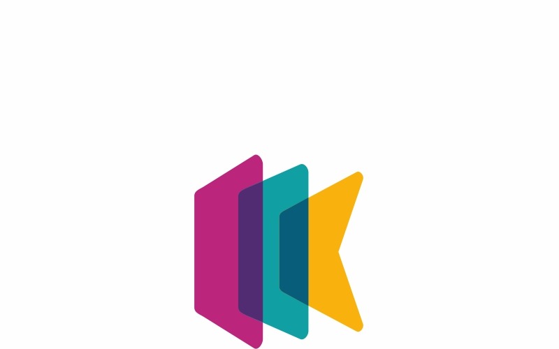 Kinetiko K лист логотип шаблон