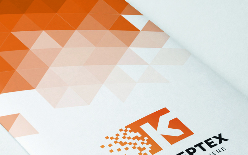 Konceptex K Pixel Letter-logotypmall