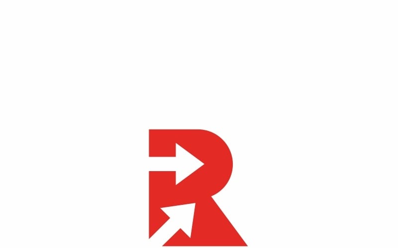 Modèle de logo de lettre de réactions R