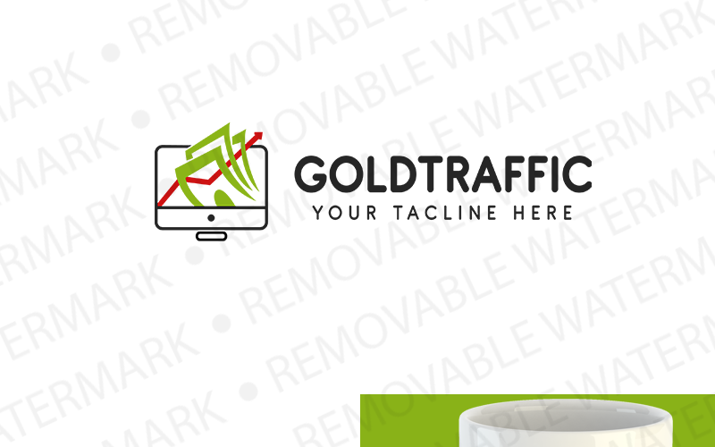 Modello di logo GoldTraffic