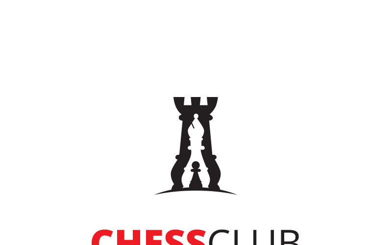 Modelo de logotipo do clube de xadrez