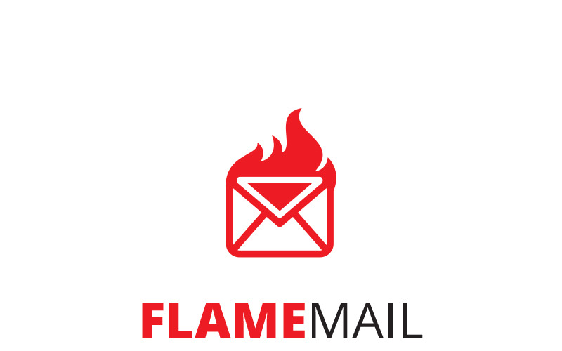 Modelo de logotipo do Flame Mail