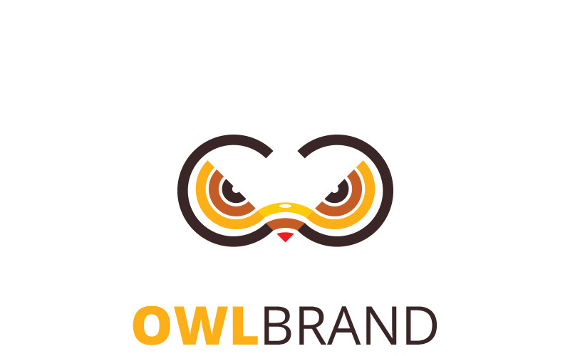 Download Шаблон логотипа "Owl Brand Logo Template" / Owl Brand Logo Template - Шаблон логотипа на тему графика animals arts bird book cartoon character cool creative cute education elegant fly geek kindergarten learn learning mascot media owl play