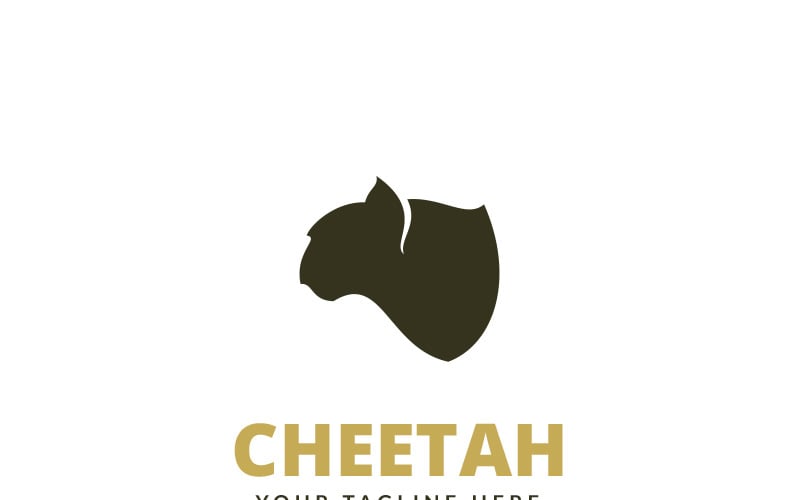 Шаблон логотипа гепарда