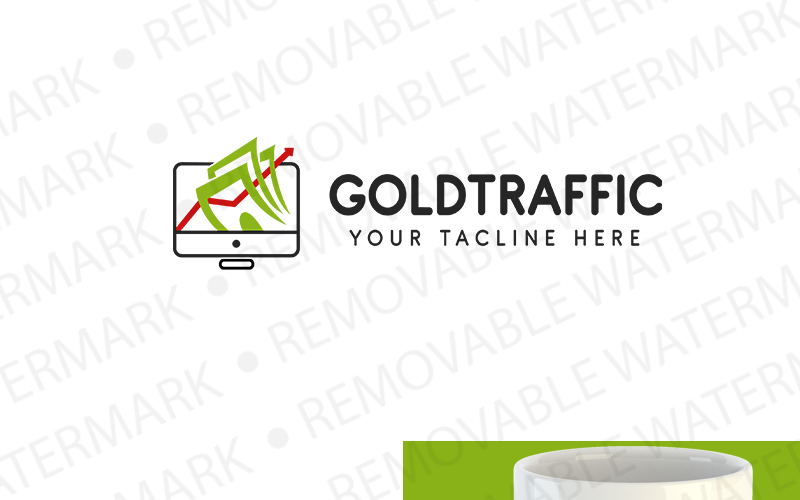 Шаблон логотипа GoldTraffic