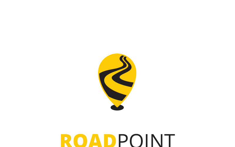 Шаблон логотипу точки дороги