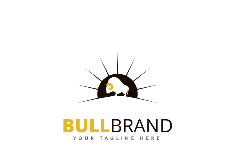 Download Шаблон логотипа "Bull Brand Logo Template" / Bull Brand Logo Template - Шаблон логотипа на тему графика 