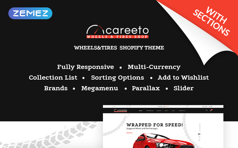 модный интернет-магазин автозапчастей shopify theme