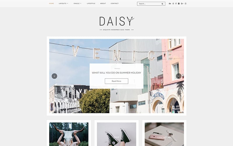 Daisy - Wykwintny blog WordPress motyw