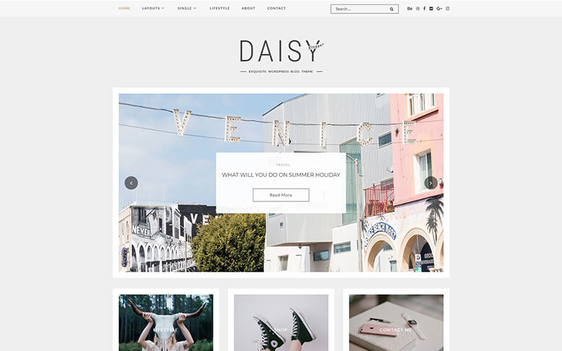 Daisy - Prachtige blog WordPress-thema