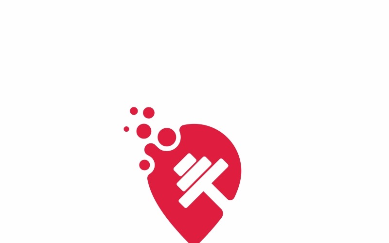 Download Шаблон логотипа "Fitness Point Logo Template" / Fitness Point Logo Template - Шаблон логотипа на тему графика branding club exercise exercises fit fitness center place green gym location gymnasium health healthy human instructor power professional strength strong