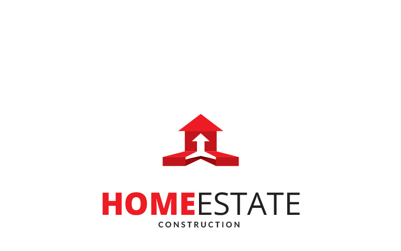Download Шаблон логотипа "Home Estate Logo Template" / Home Estate Logo Template - Шаблон логотипа на тему графика accommodation architecture brand building bussiness company construction corporate creative fresh green house housing industrial media mortgage property psd logo real