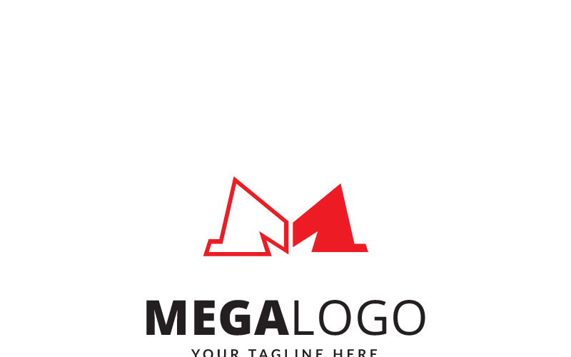 Мега лист логотип шаблон