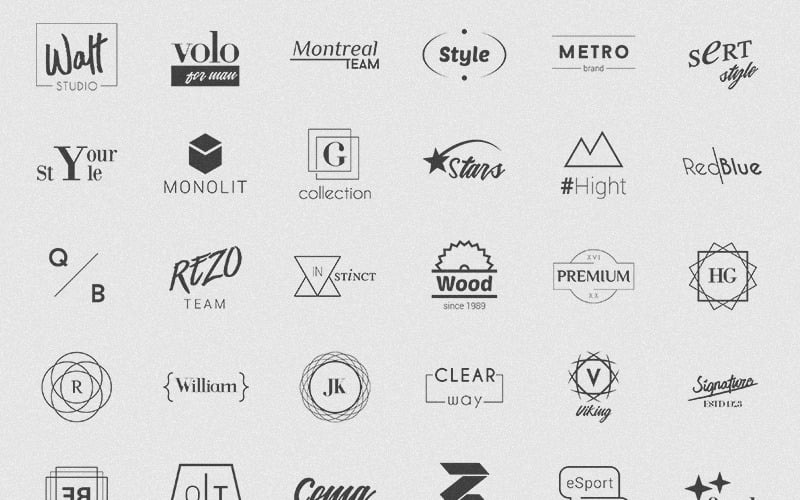 100 Minimalistic Logos Logo Template