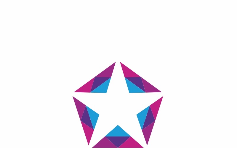 Modèle de logo couleur Insta Star