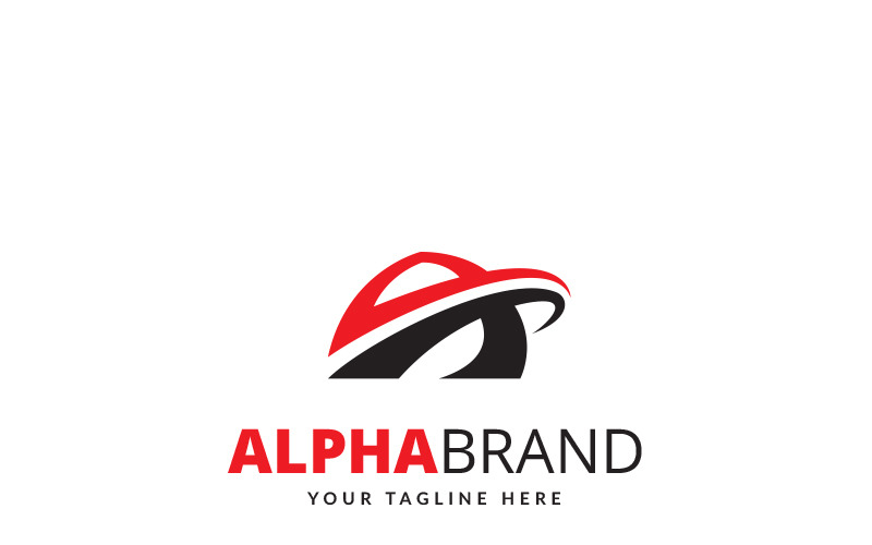 Modèle de logo de lettre alpha A