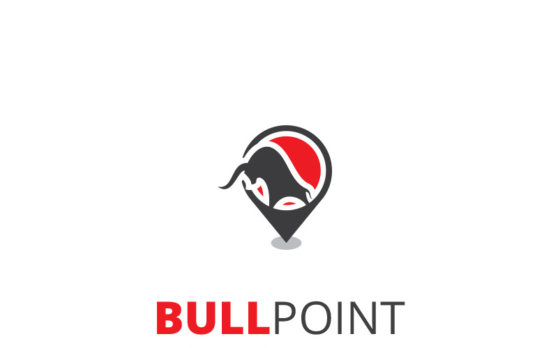 Modello di logo del punto di toro