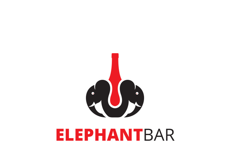 Modello di logo della barra di elefante