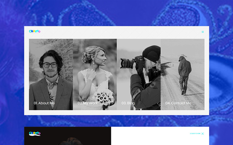 Okomo - Website-sjabloon voor creatieve portfolio's