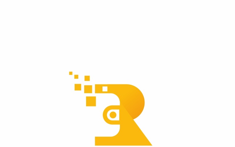 R гаманець крипто логотип шаблон