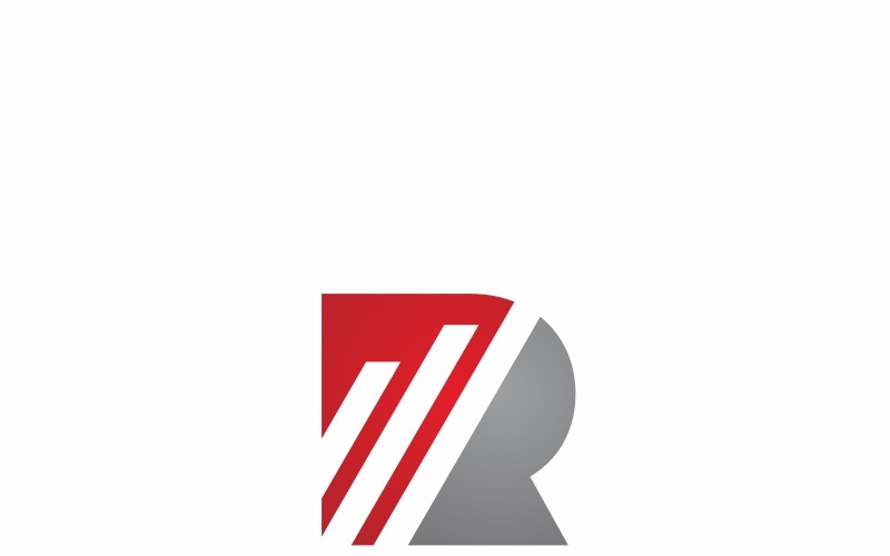 Redline R betűs logó sablon
