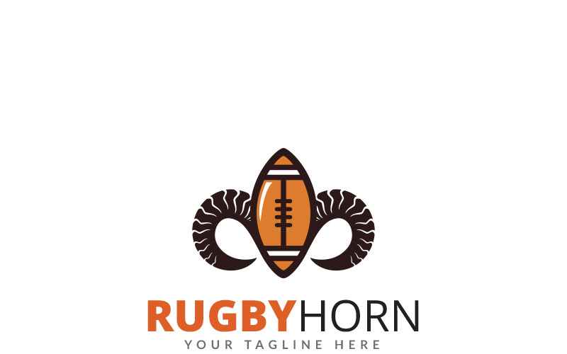 Download Шаблон логотипа "Rugby Horn Logo Template" / Rugby Horn Logo Template - Шаблон логотипа на тему графика rugby horn academy american football coach energy fans club gambling high school team league man match nfl play online player