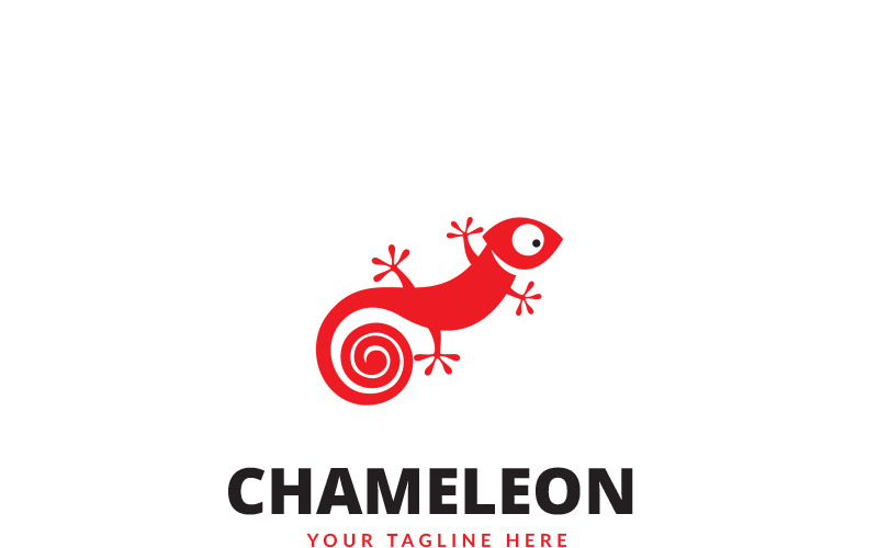 Шаблон логотипа хамелеон