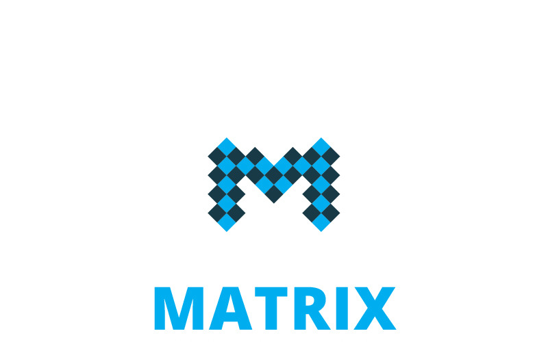 Шаблон логотипу матриця лист