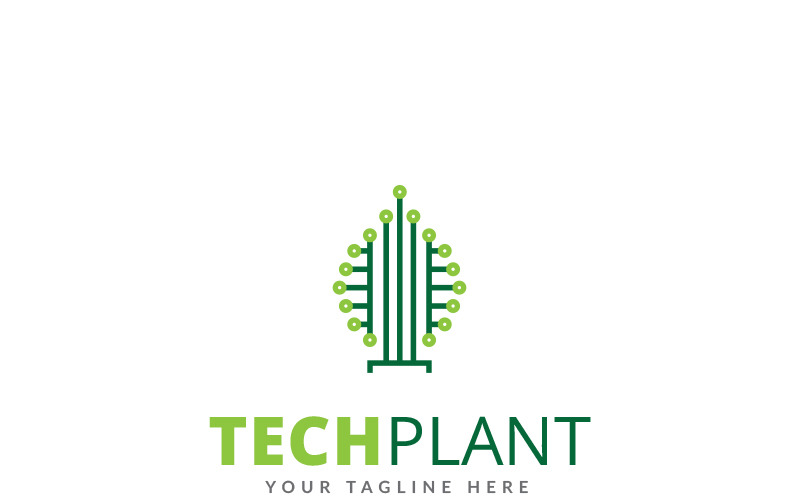 Шаблон логотипу Tech Plant
