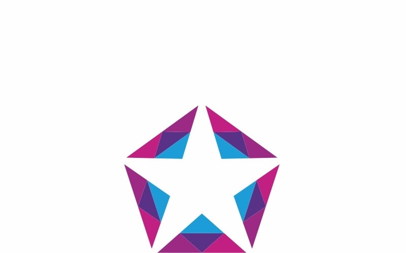 Szablon logo Insta Star Color