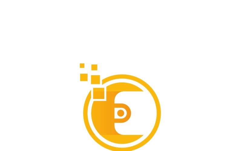 Szablon Logo technologii portfela kryptograficznego