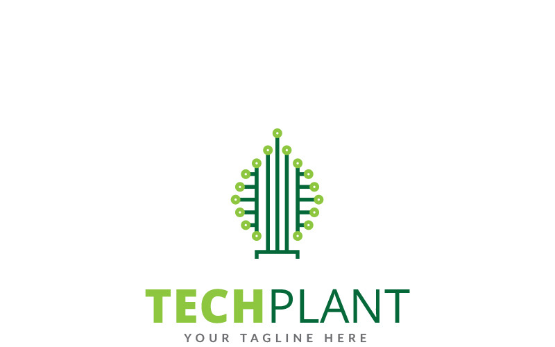 Download Шаблон логотипа "Tech Plant Logo Template" / Tech Plant Logo Template - Шаблон логотипа на тему графика cable logo cells chip circuit cloud computing computer connection data storage database digital download electron electronic flash disc hardware hosting