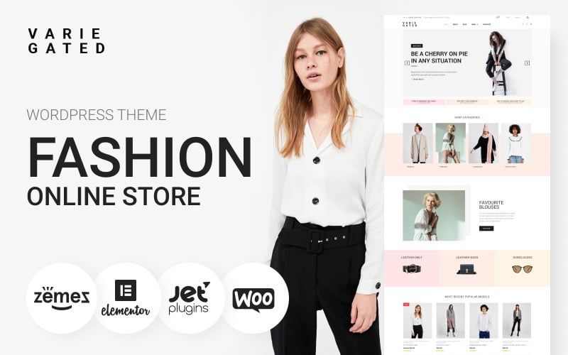 Varie Gated - Fashion Online Store Elementor Motyw WooCommerce