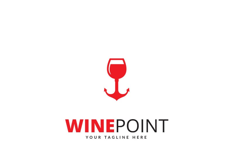 Download Шаблон логотипа "Wine Point Logo Template" / Wine Point Logo Template - Шаблон логотипа на тему графика alcohol blog company drink fermented fruit grapes icon location locator logo map marker pin point pointer purple red shop specialist