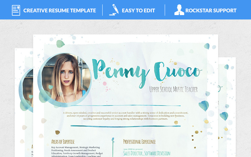 BellaBlue-Lebenslaufvorlage