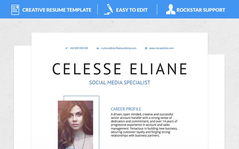 Download Резюме "Celesse Resume Template" / Celesse Resume Template - Резюме на тему графика teacher resume word editable style design curriculum vitae cv template resumes format modern professional resumeundefined