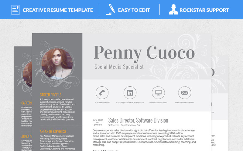 Download Резюме "Giennah Resume Template" / Giennah Resume Template - Резюме на тему графика teacher resume word editable style design curriculum vitae cv template resumes format modern professional resumeundefined