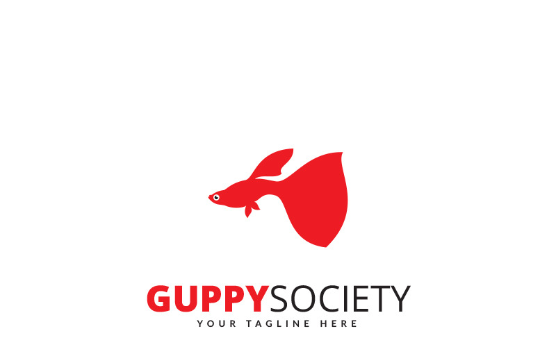 Download Шаблон логотипа "Guppy Society Logo Template" / Guppy Society Logo Template - Шаблон логотипа на тему графика guppy club shop market angelfish animal aquarium beautiful color fish galaxy gold goldfish guppy neon orange pet water zebra