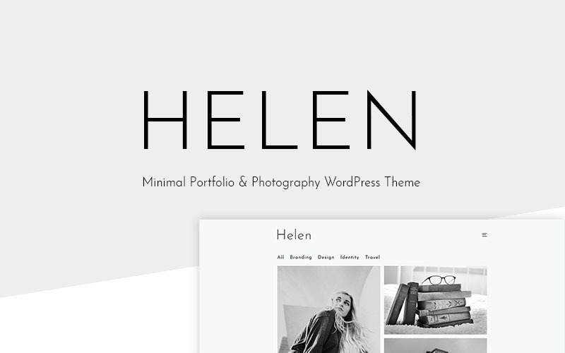 海伦 - 最小的投资组合和摄影 WordPress 主题