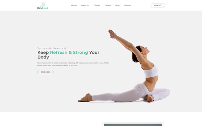Handstand - Gym & Fitness webbplats mall