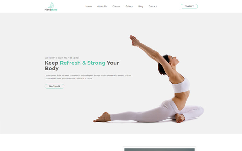 Handstand - Modello di sito Web per palestra e fitness