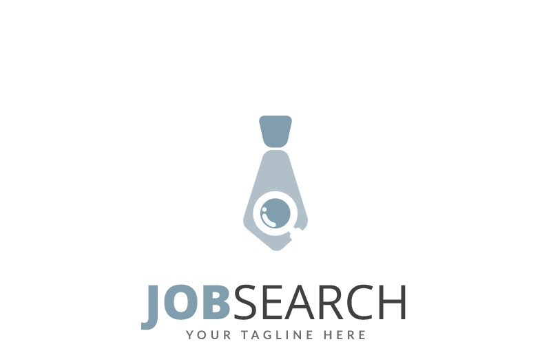 Download Шаблон логотипа "Job Search Logo Template" / Job Search Logo Template - Шаблон логотипа на тему графика agency business consultant employee employment find finder human internet job search seeker locate magnifying glass management marketing online people placement